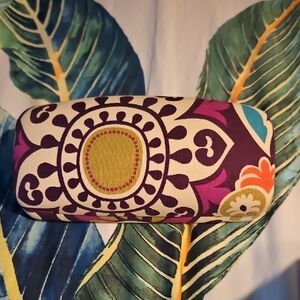 Vera Bradley Hard Clam Eye Glass Case PLUM CRAZY Purple
